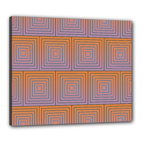 Brick Wall Squared Concentric Squares Canvas 24  X 20  by Simbadda