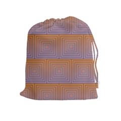 Brick Wall Squared Concentric Squares Drawstring Pouches (extra Large) by Simbadda