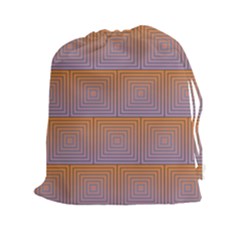 Brick Wall Squared Concentric Squares Drawstring Pouches (xxl) by Simbadda