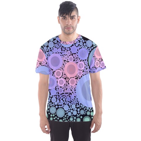 An Abstract Background Consisting Of Pastel Colored Circle Men s Sport Mesh Tee by Simbadda