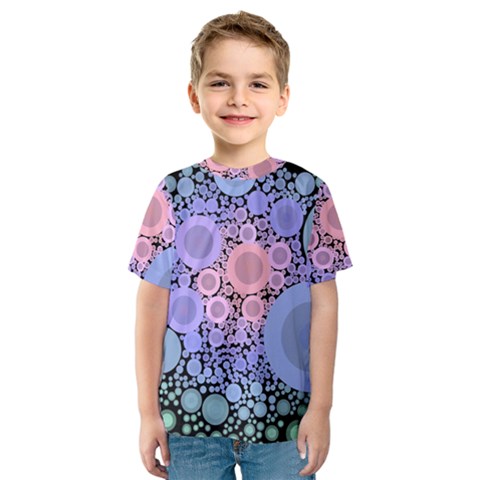 An Abstract Background Consisting Of Pastel Colored Circle Kids  Sport Mesh Tee by Simbadda