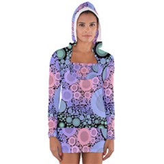 An Abstract Background Consisting Of Pastel Colored Circle Women s Long Sleeve Hooded T-shirt by Simbadda