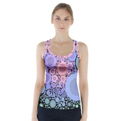 An Abstract Background Consisting Of Pastel Colored Circle Racer Back Sports Top by Simbadda