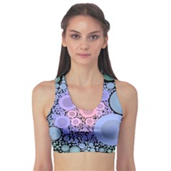 An Abstract Background Consisting Of Pastel Colored Circle Sports Bra by Simbadda