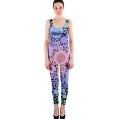 An Abstract Background Consisting Of Pastel Colored Circle Onepiece Catsuit by Simbadda