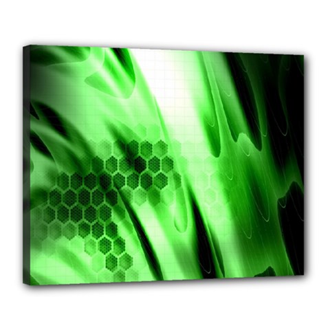 Abstract Background Green Canvas 20  X 16  by Simbadda