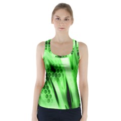 Abstract Background Green Racer Back Sports Top by Simbadda