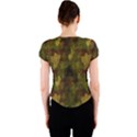 Textured Camo Crew Neck Crop Top View2