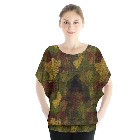 Textured Camo Blouse by Simbadda