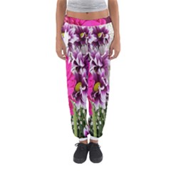 Purple White Flower Bouquet Women s Jogger Sweatpants by Simbadda