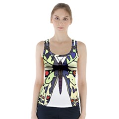 A Colorful Butterfly Image Racer Back Sports Top by Simbadda