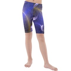 Fractal Magic Flames In 3d Glass Frame Kids  Mid Length Swim Shorts by Simbadda