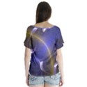 Fractal Magic Flames In 3d Glass Frame Flutter Sleeve Top View2