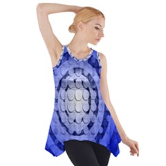 Abstract Background Blue Created With Layers Side Drop Tank Tunic by Simbadda