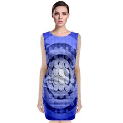 Abstract Background Blue Created With Layers Sleeveless Velvet Midi Dress by Simbadda