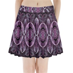 Fractal In Lovely Swirls Of Purple And Blue Pleated Mini Skirt by Simbadda