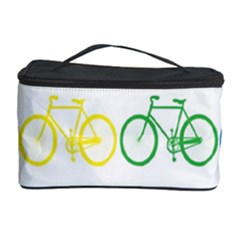 Rainbow Colors Bright Colorful Bicycles Wallpaper Background Cosmetic Storage Case by Simbadda