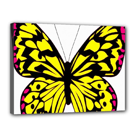 Yellow A Colorful Butterfly Image Canvas 16  X 12  by Simbadda