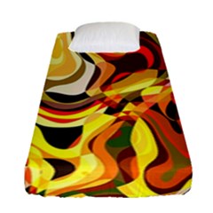 Colourful Abstract Background Design Fitted Sheet (single Size) by Simbadda