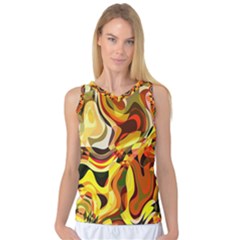 Colourful Abstract Background Design Women s Basketball Tank Top by Simbadda