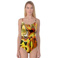 Colourful Abstract Background Design Camisole Leotard  by Simbadda