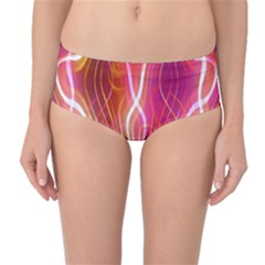 Fire Flames Abstract Background Mid-waist Bikini Bottoms by Simbadda