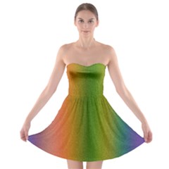 Colorful Stipple Effect Wallpaper Background Strapless Bra Top Dress by Simbadda