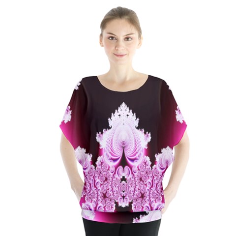 Fractal In Pink Lovely Blouse by Simbadda