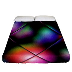 Soft Balls In Color Behind Glass Tile Fitted Sheet (king Size) by Simbadda