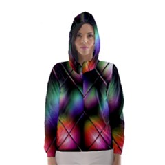 Soft Balls In Color Behind Glass Tile Hooded Wind Breaker (women) by Simbadda