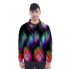 Soft Balls In Color Behind Glass Tile Wind Breaker (men) by Simbadda