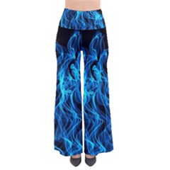 Digitally Created Blue Flames Of Fire Pants by Simbadda