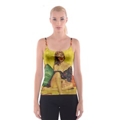 Pin Up Girl  Spaghetti Strap Top by Valentinaart