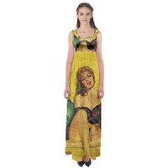 Pin Up Girl  Empire Waist Maxi Dress by Valentinaart