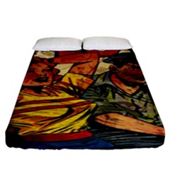 Woman In Love Fitted Sheet (king Size) by Valentinaart