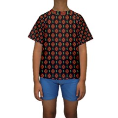 Dollar Sign Graphic Pattern Kids  Short Sleeve Swimwear by dflcprintsclothing