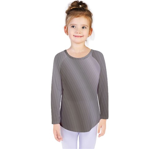 Fractal Background With Grey Ripples Kids  Long Sleeve Tee by Simbadda