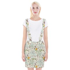 Floral Kraft Seamless Pattern Suspender Skirt