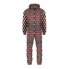 Squares Red Background Hooded Jumpsuit (kids) by Simbadda