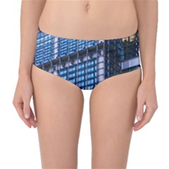 Modern Business Architecture Mid-waist Bikini Bottoms by Simbadda