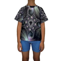 Magic Swirl Kids  Short Sleeve Swimwear by Simbadda