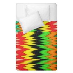 Colorful Liquid Zigzag Stripes Background Wallpaper Duvet Cover Double Side (single Size) by Simbadda