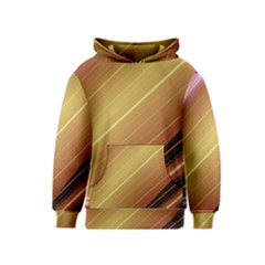 Diagonal Color Fractal Stripes In 3d Glass Frame Kids  Pullover Hoodie by Simbadda