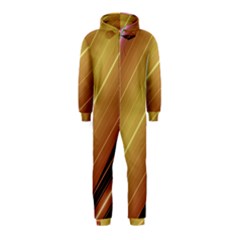 Diagonal Color Fractal Stripes In 3d Glass Frame Hooded Jumpsuit (kids) by Simbadda