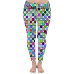 Colorful Dots Balls On White Background Classic Winter Leggings