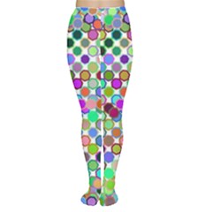 Colorful Dots Balls On White Background Women s Tights by Simbadda