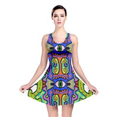 Abstract Shape Doodle Thing Reversible Skater Dress by Simbadda