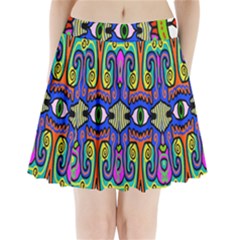 Abstract Shape Doodle Thing Pleated Mini Skirt by Simbadda