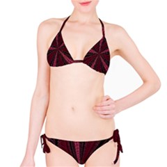 Red Ribbon Effect Newtonian Fractal Bikini Set by Simbadda