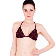 Red Ribbon Effect Newtonian Fractal Bikini Top by Simbadda